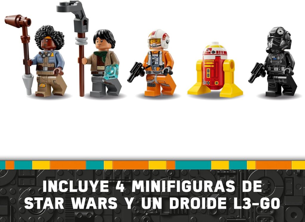 Preguntas Frecuentes - LEGO Star Wars Caza TIE y Ala-X Fusionados &iquest;Qu&eacute; edad es recomendada para este set? Est&aacute; recomendado para ni&ntilde;os y ni&ntilde;as a partir de 9 a&ntilde;os, aunque los fans adultos tambi&eacute;n lo disfrutan enormemente. &iquest;Este set permite construir dos naves diferentes? S&iacute;, puedes separar las alas del mashup y construir un Ala-X cl&aacute;sico y un Caza TIE tradicional. &iquest;Incluye minifiguras exclusivas? S&iacute;, incluye 4 minifiguras (dos pilotos, Yesi Scala, Sig Greebling) y el droide L3-G0. &iquest;Este set forma parte de una colecci&oacute;n? S&iacute;, pertenece a la l&iacute;nea 2024 &ldquo;LEGO Star Wars: Reconstruye la Galaxia&rdquo;.