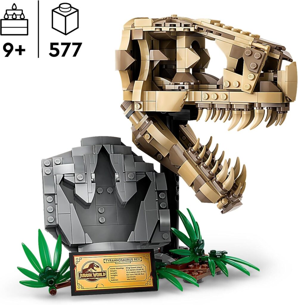 LEGO Jurassic World 76964: Cráneo de T. rex – Set Educativo con Descuento en Amazon
