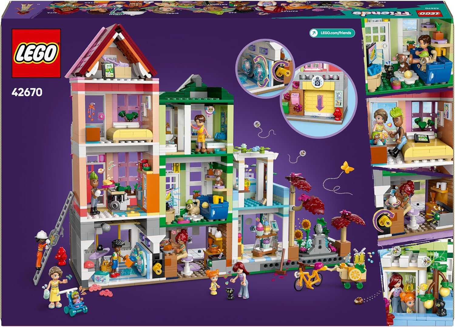 🏡️\2728 Descubre el Set LEGO Friends Apartamentos y Tiendas de Heartlake City 42670: Una Ciudad Llena de Historias y Creatividad