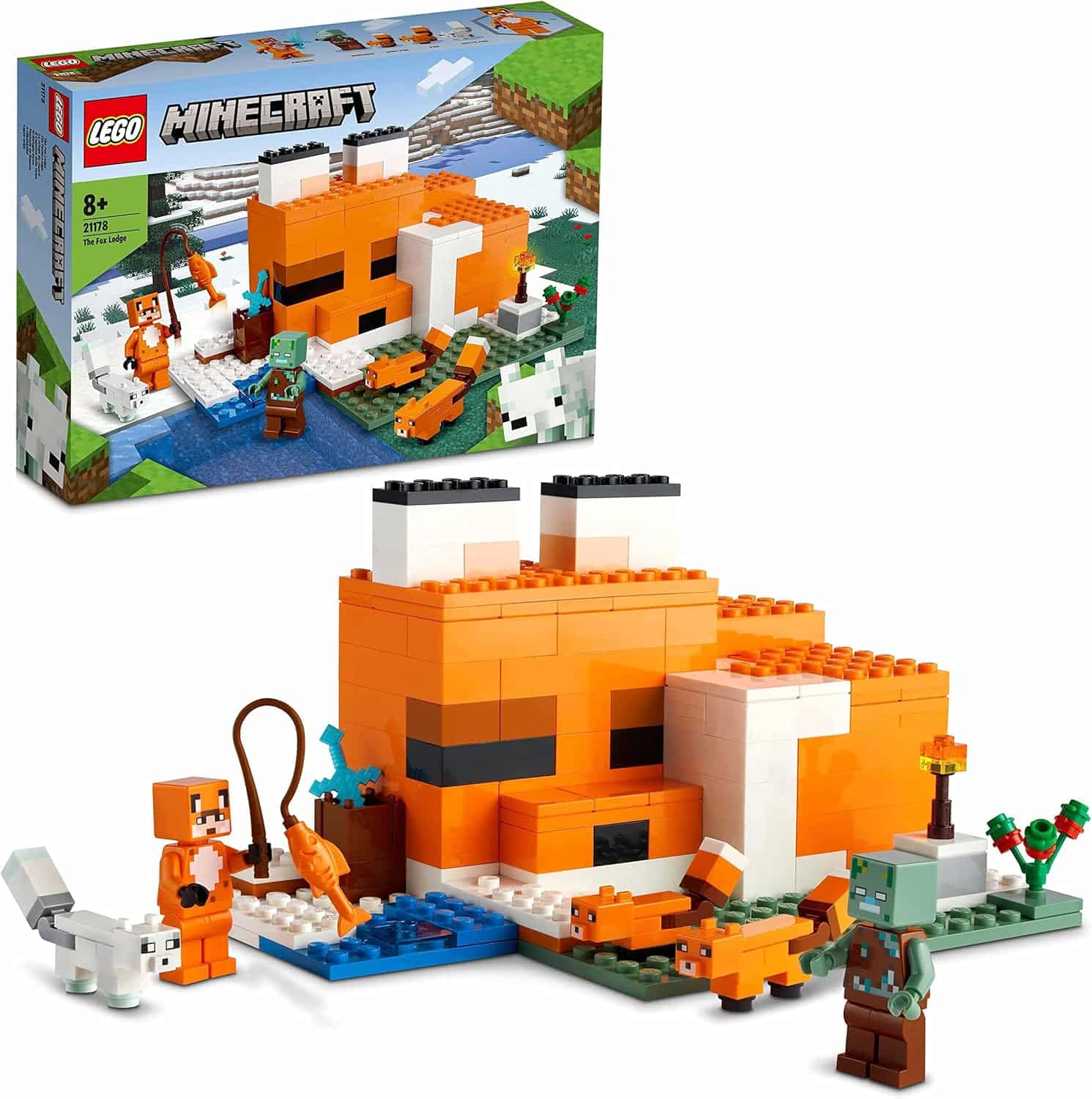 🦊🌲 Descubre el Set LEGO Minecraft El Refugio-Zorro 21178: Tu Mundo Pixelado en una Casa Muy Zorresca